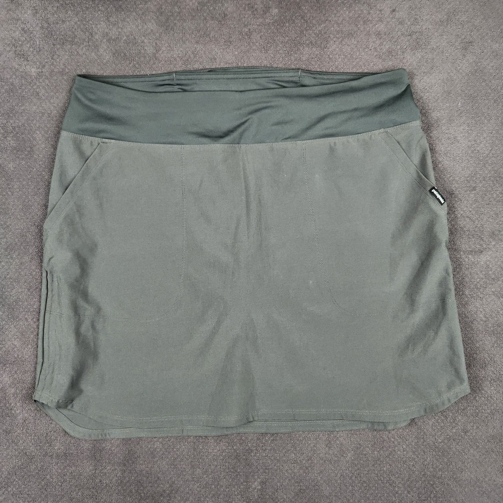 Patagonia Tech Fishing‎ Skort Womens Large Forge Gray 17 Inch Lined Skirt  NEW
